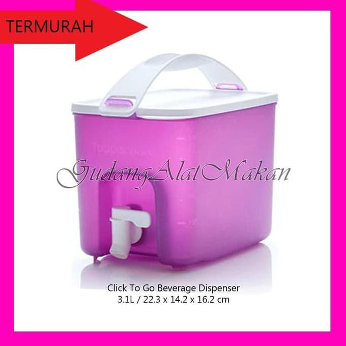Promo Tupperware Click To Go Beverage Dispenser Promo Agustus Berkualitas
