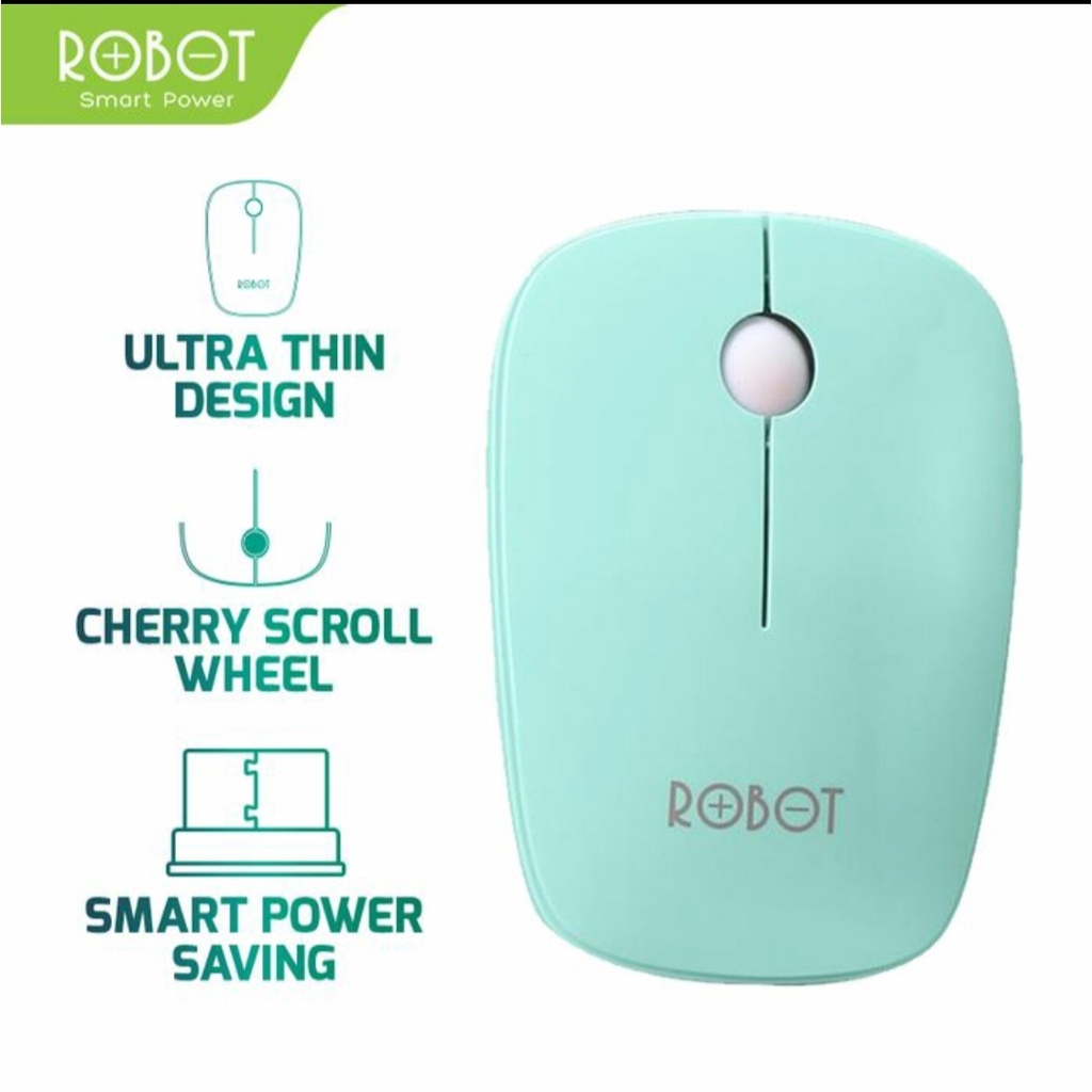 Mouse Wireless Robot M220 2.4G  - Garansi Resmi 1 Tahun