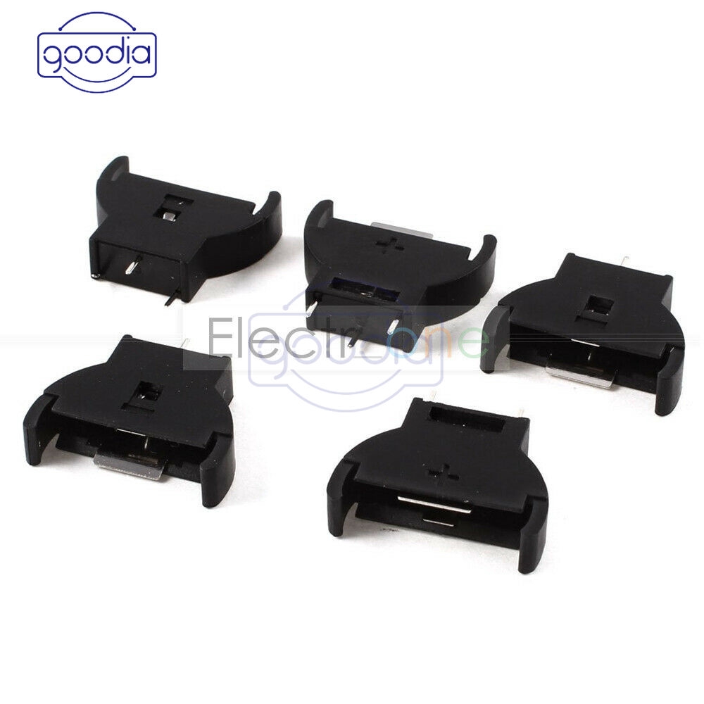 [IN STOCK/COD] 1/10Pcs CR2032 Cell Button Lithium Battery Holder Sockets Case Black Plastic