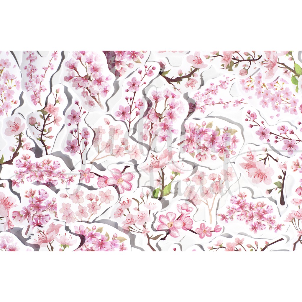 Stiker Sakura Ranting Sakura Twig Stickers Unik DIY Scrapbook GH 303723