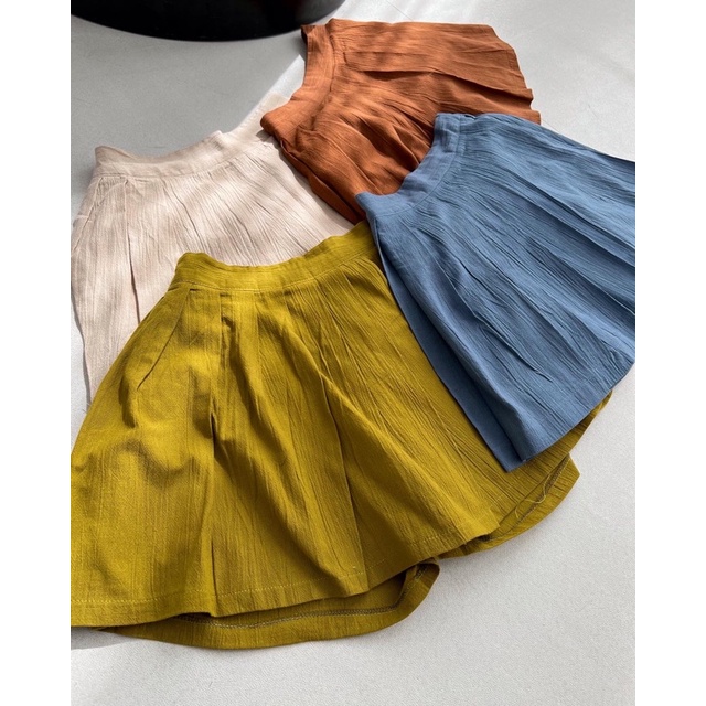 Selim Label Hari Set Linen Skirt Setelan Rok Wanita Kemeja Linen Shirt