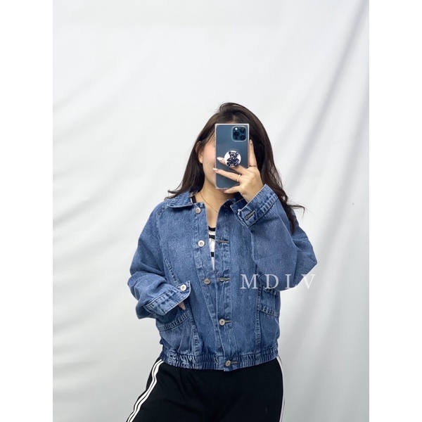 Jaket Jeans  Jaket Jeans Karet Pinggang Premium Jaket Jeans Import Good Quality Women Jeans Jaket Fashion Import