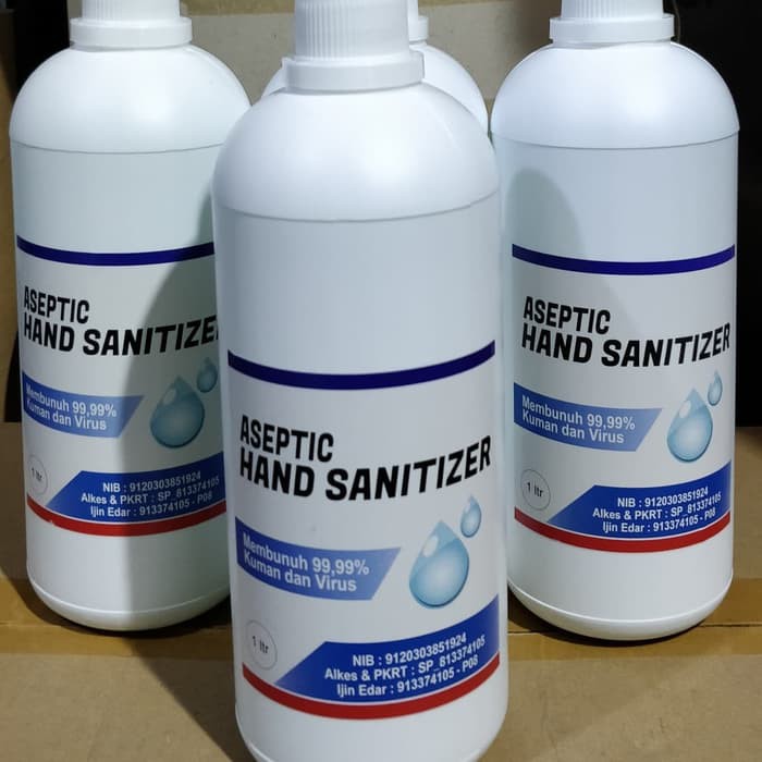 Hand Sanitizer Aseptic Cair 1 Liter | sanitiser | antiseptik