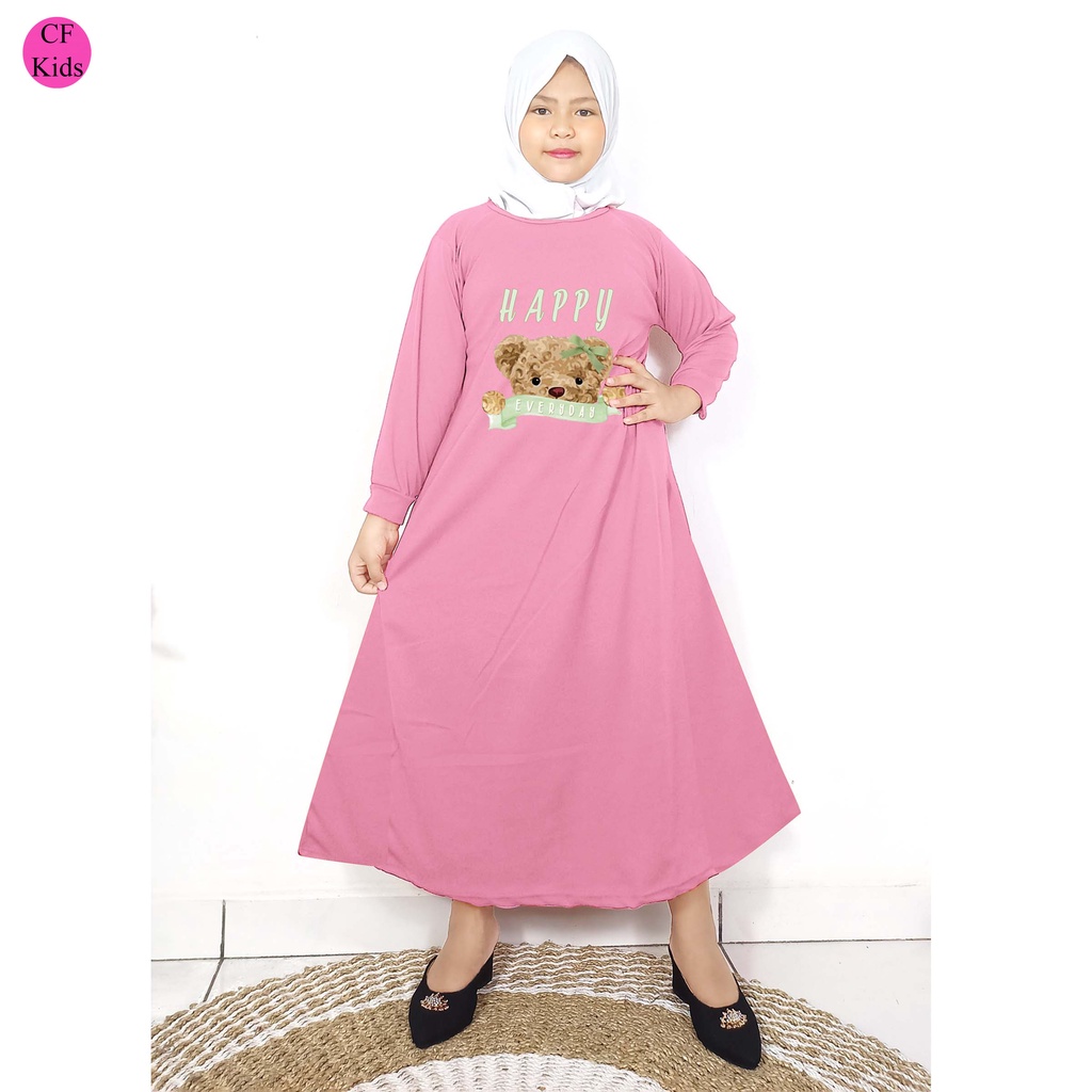 Gamis Anak Perempuan DTF Happy Bear CF Kids