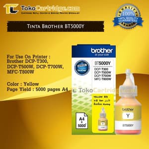 Tinta Printer Brother BT5000 Yellow Original Ink BT 5000 kuning printer DCP T300 T500w T700w T800w