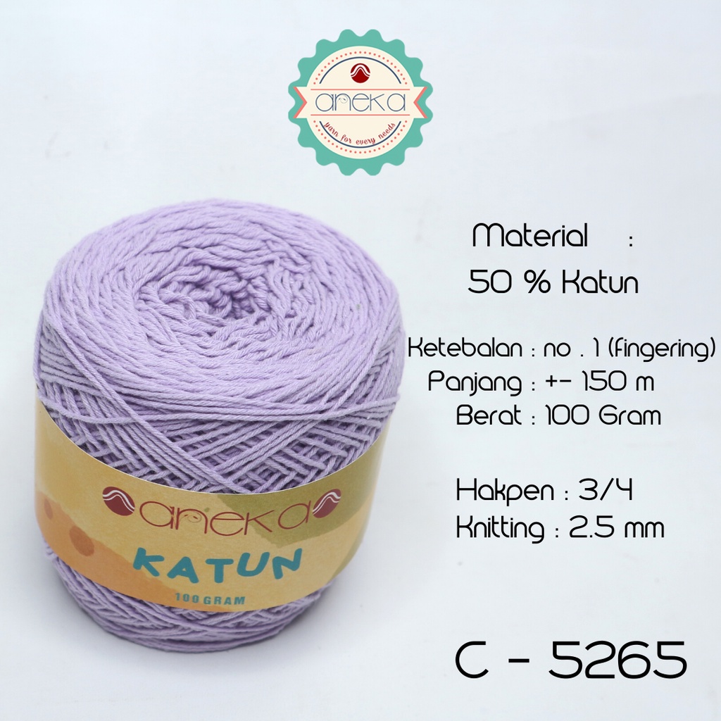 ANEKA - Benang Rajut Katun Polos - 5265