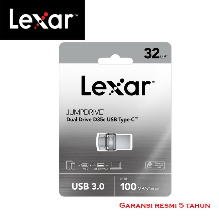 Lexar JumpDrive D35c Flashdisk OTG Type C 32Gb USB 3.0