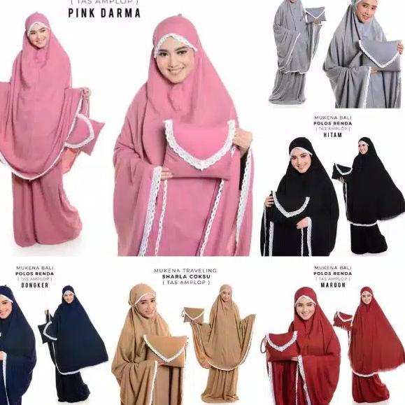 ♝ MUKENA POLOS RENDA SHARLA JUMBO// MUKENA DEWASA POLOS RENDA // MUKENA BALI POLOS RENDA TRAVELING ✰