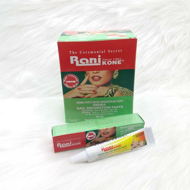 Henna Kuku Merah Cat Kuku Halal Inai Kuku Kutek Kuku - Rani Kone Nail Reddish