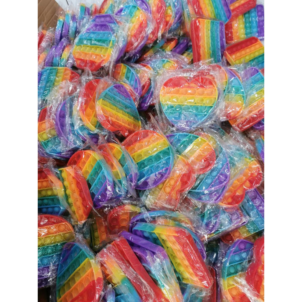COD - D88  -  Its Mainan Anak Toys Bubble Kids Mainan Popit Murah Rainbow Pop it Squeeze Dino-3
