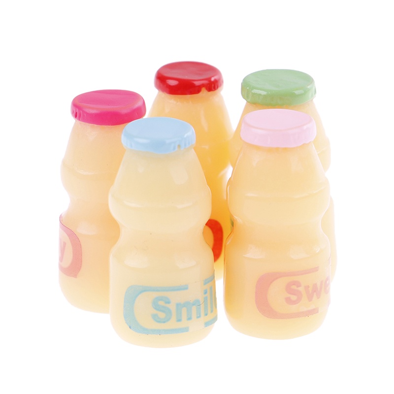 5pcs / lot Miniatur Minuman Susu Untuk Rumah Boneka