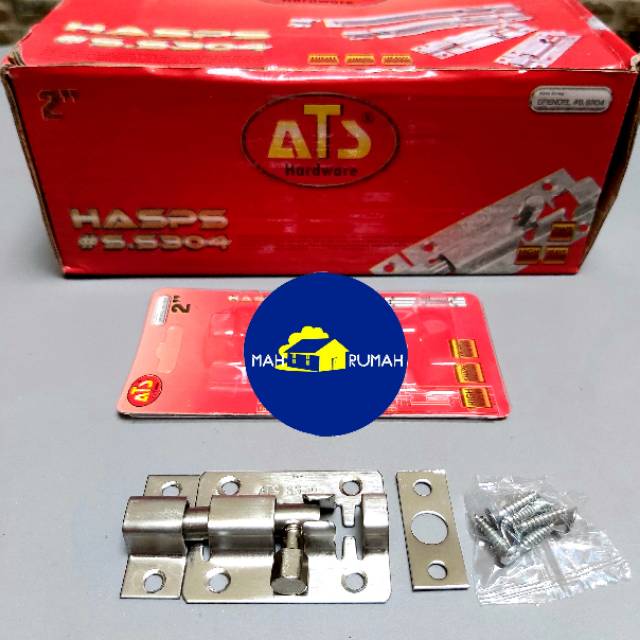 Grendel Selot Slot Kunci Pintu Jendela Stainless Steel - ATS 2&quot; 2 inch + Skrup