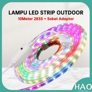 Lampu LED STRIP SELANG 2835 10Meter/220V OUTDOOR RGB/LED strip warna-warni
