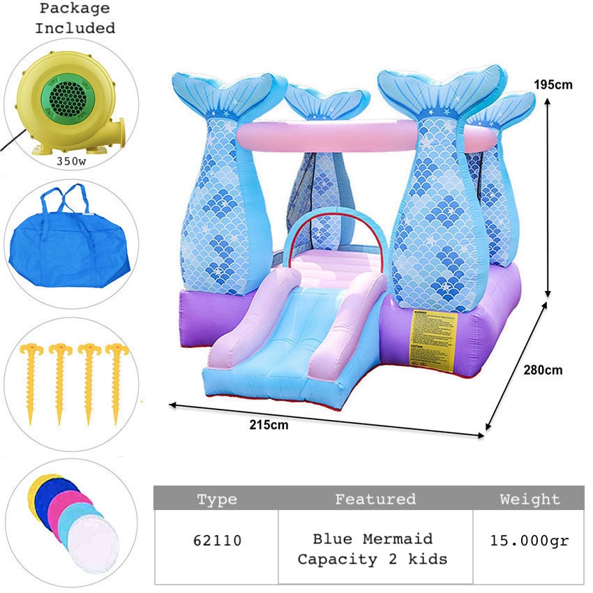 bouncy castle mermaid 62110