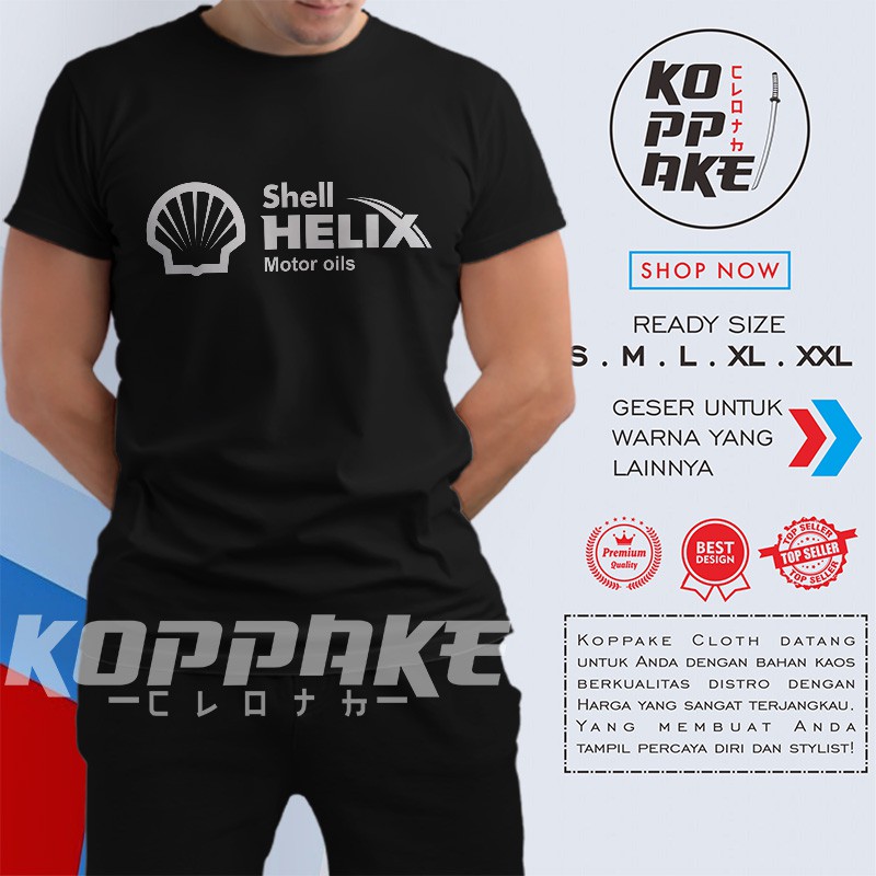 Kaos Shell Helix Baju Otomotif