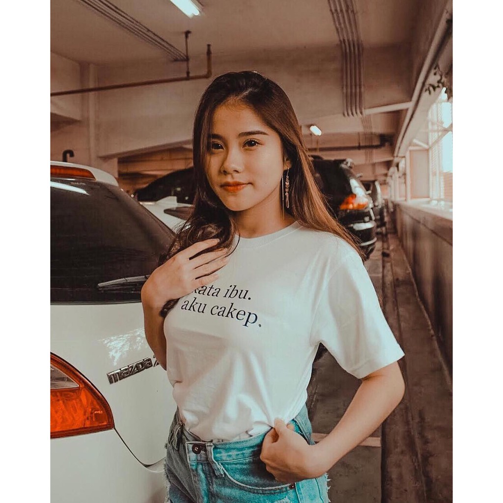 Atasan Wanita | Tumblr Tee KATA IBU | Custom Baju Satuan Kata Kata Lucu Kaos Distro Model Terbaru