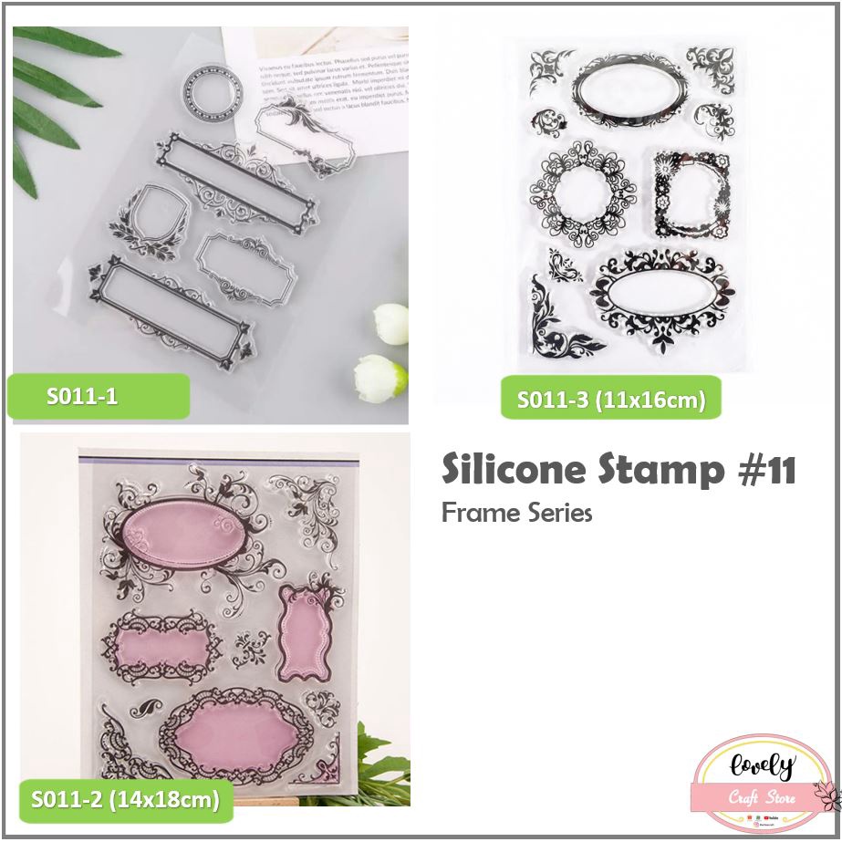 

LovelyCraftStore | S 11 Transparent Silicone rubber Clear Stamp ~ Stempel Silikon Transparan Frames, Bingkai, untuk journal, cards, art craft, scrapbook
