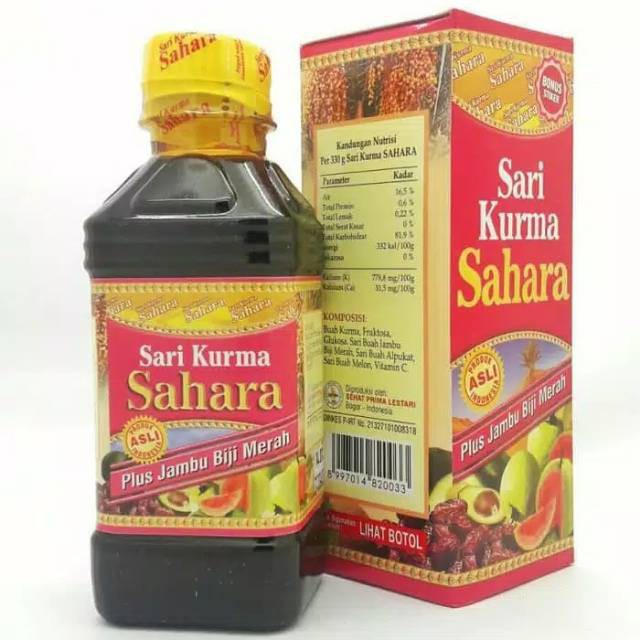 Squash Sari Kurma Sahara Plus Jambu Merah 330gr