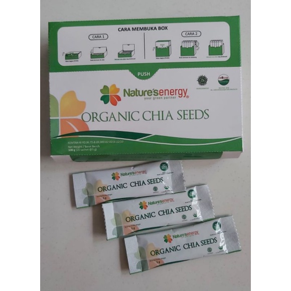 

Nature's Energy Organic Black Chia Seed 1 Box 20 Sachet @5gr