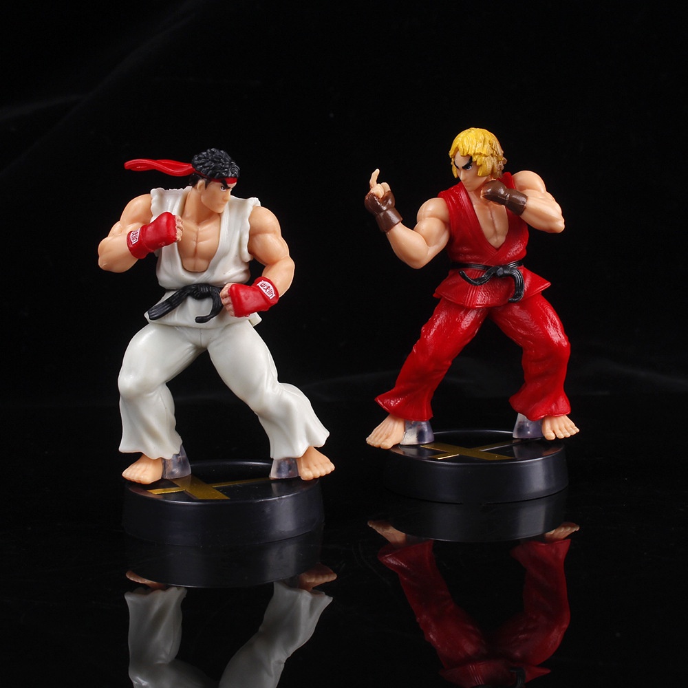 Mainan Boneka Action Figure Model Anime Ken Masters Hoshi Ryu Street Fighter Bahan PVC Ukuran 10cm Untuk Dekorasi