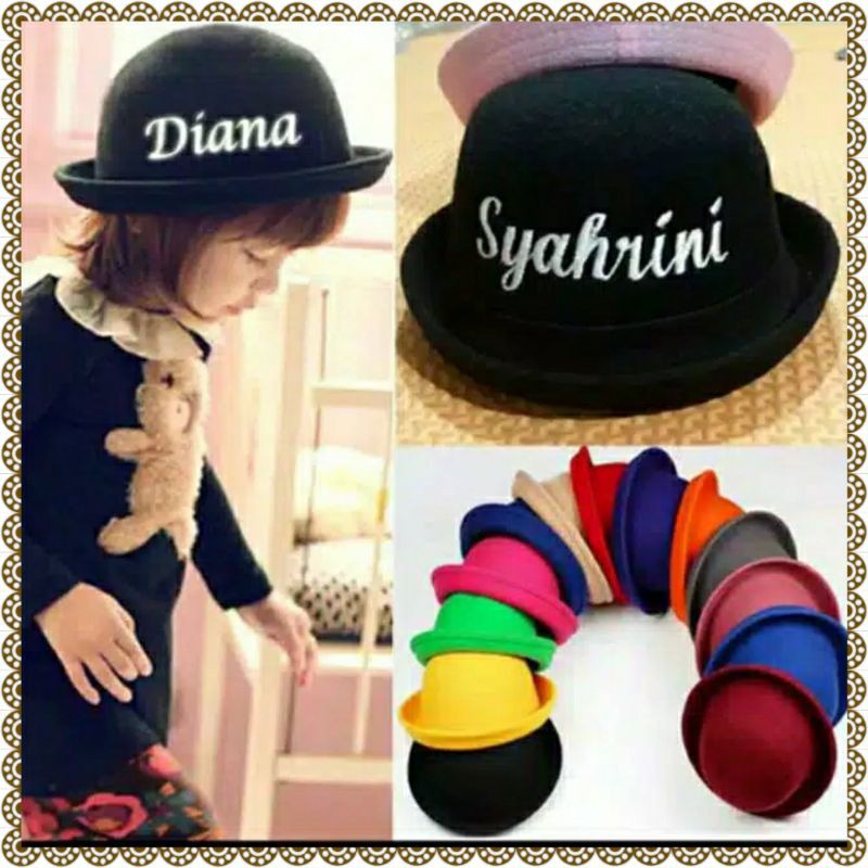 TOPI CAPLIN TOPI CAPLIN CUSTOM NAMA TOPI BORDIR NAMA