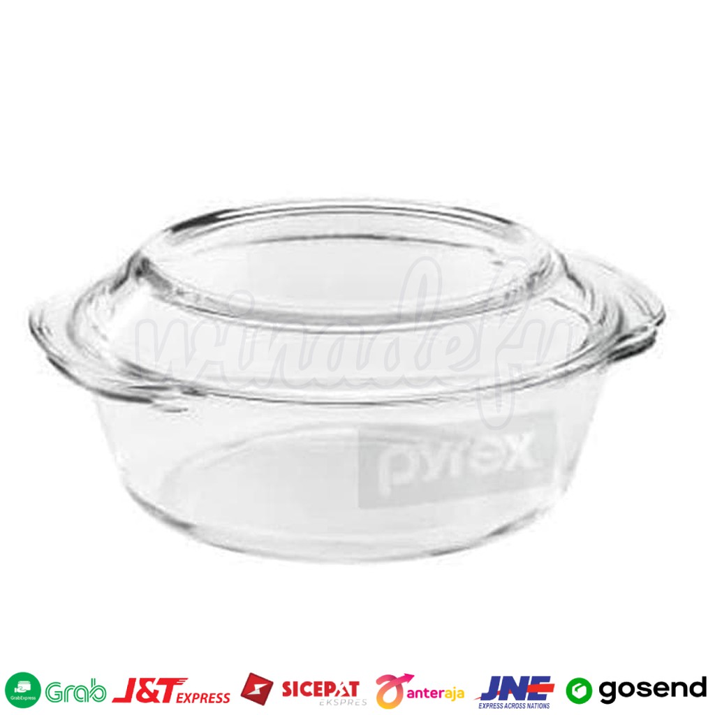 LOYANG KACA PYREX 1.4L CASSEROLE DISH WITH LID KASEROL TAHAN PANAS