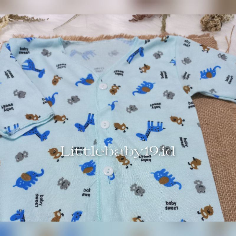 Atasan Baju Panjang Bayi Baru Lahir 0-6bulan FullPrint SNI