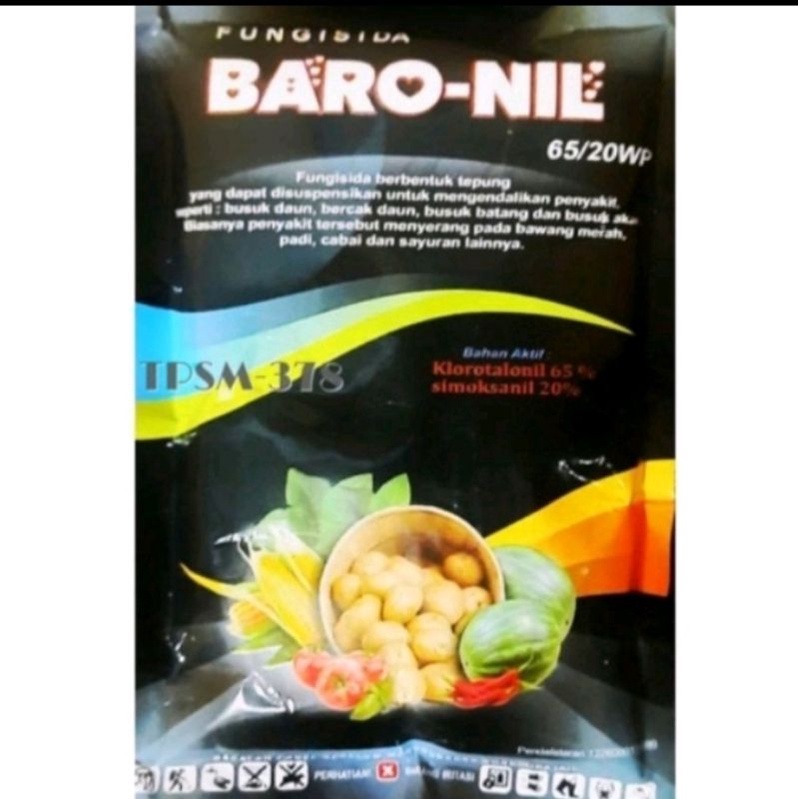 Fungisida BARO-NIL KLOROTALONIL dan SIMOKSANIL 65/20 WP netto 500gram