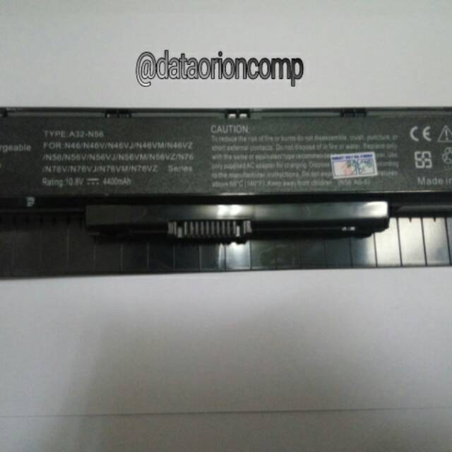 Baterai battery asus N46 N56 N76 F45 F55 A32-N56 hitam oem