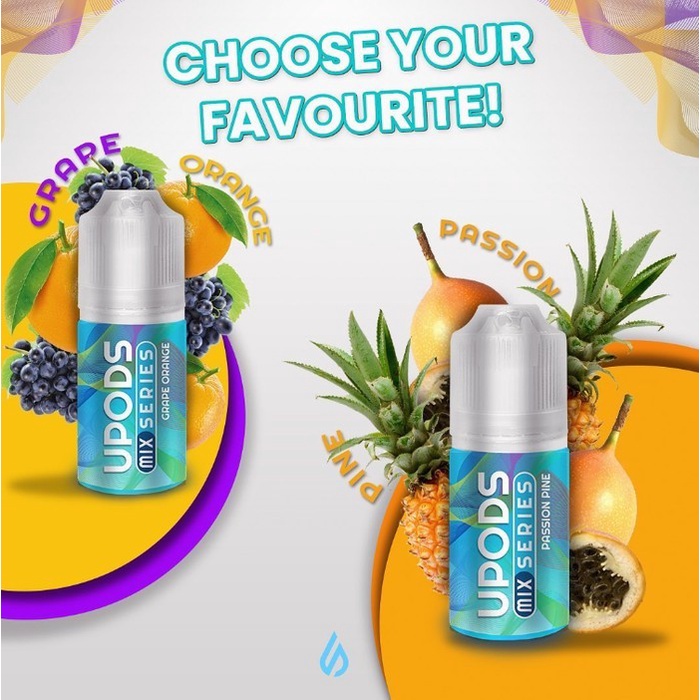 Liquid Upods Mix Grape Orange Pods Friendly Not Salt 30ML by Upods