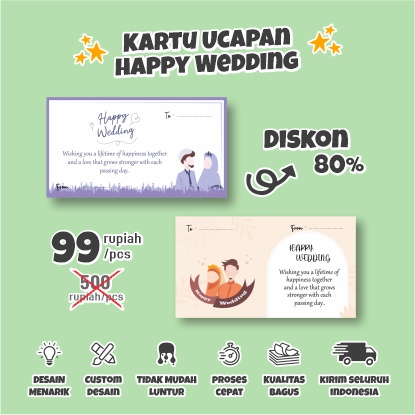 

ANL Paper Co Kartu Ucapan Wedding Card Sticker Olshop Custom Kartu Online Shop