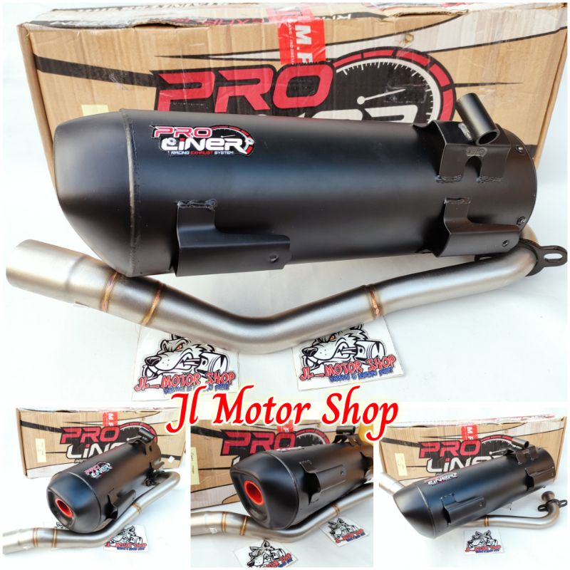 KNALPOT PROLINER PRO LINER STANDAR RACING NEO SR NMAX AEROX 155 LEXI LEXY PCX160 PCX 160 PCX 150 NON SILENT ATAU SILENT VARIO 125 150 EXCLUSIVE 2018 UP NEW NMAX NEW AEROX CONNECTED VARIO 160 ORIGINAL