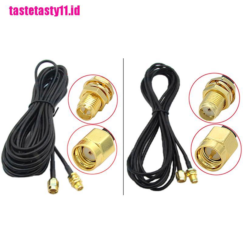 (TTID) Adaptor Konektor Kabel Coaxial SMA Male Ke Female Panjang 10M