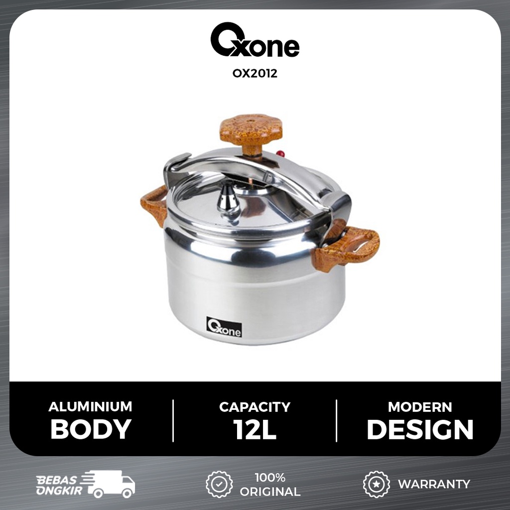 Oxone OX2012 Presto Panci Daging Alumunium Pressure Cooker 12L