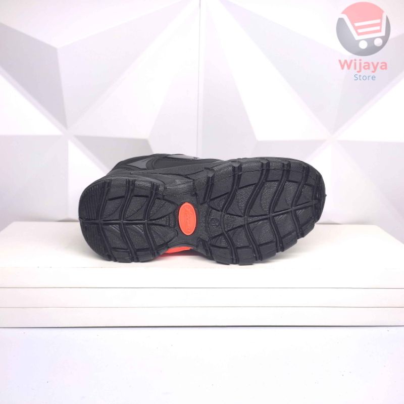 Sepatu Sekolah Anak Pro Att 28-37 MGP 457 V Hitam Polos dengan Strap Velcro Perekat Magnet Terpopuler