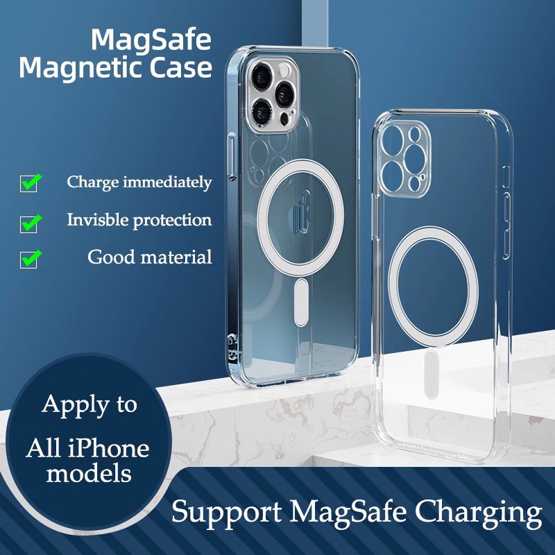 PROMO MAGSAFE CASE CLEAR IP 12PRO MAX PELINDUNG KAMERA FULL