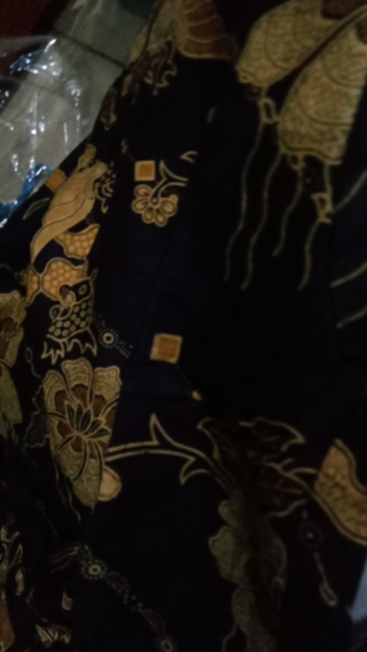 Couple Gamis Kembang Hitam Batikmodern Batikpekalongan