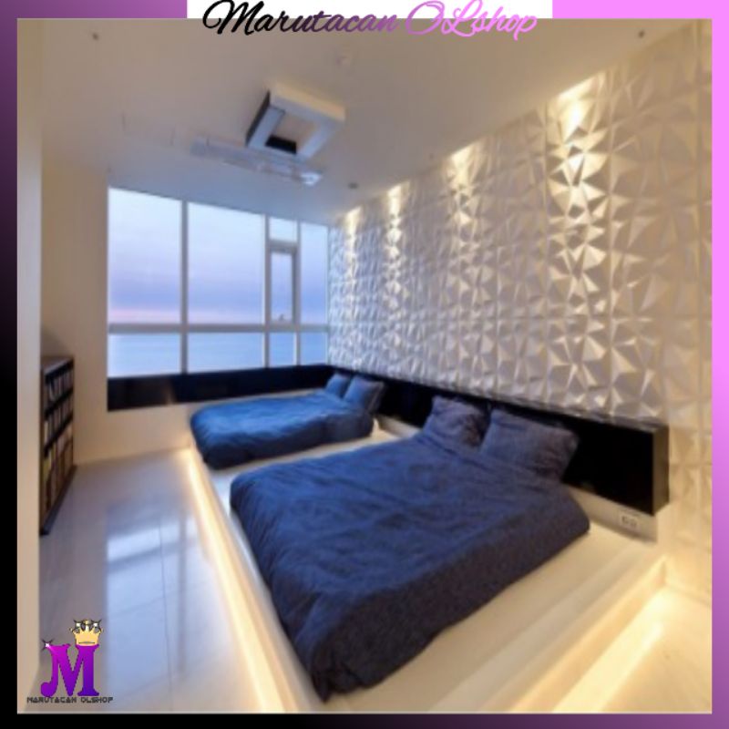WALLPAPER DINDING / WALLPANEL / WALLFOAM 3D MOTIF BERLIAN/DIAMOND