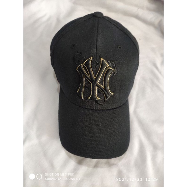 Topi MLB NY original Black Gold Second Original size S-M