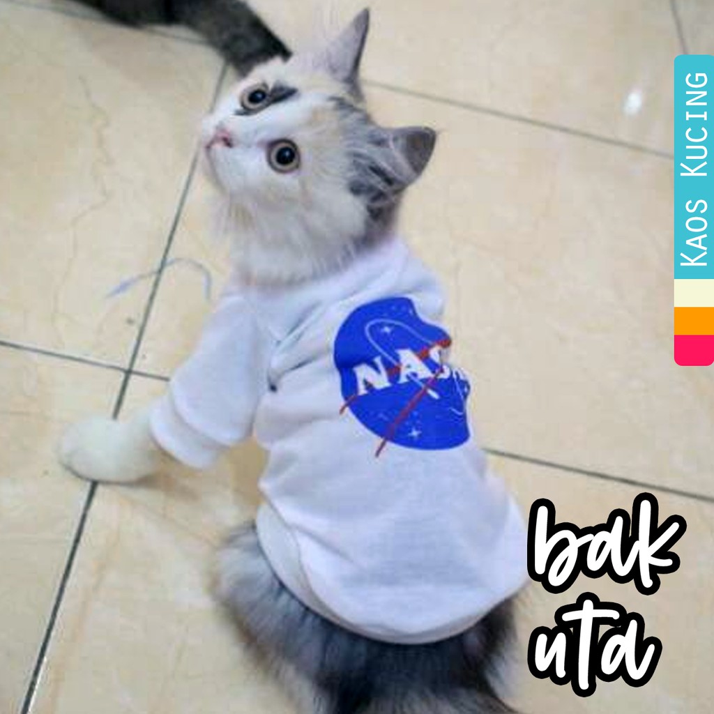 Kaos Nasa lucu untuk kucing &amp; anjing /Jual Baju Kucing Terlengkap &amp; Berkualitas size S-XL