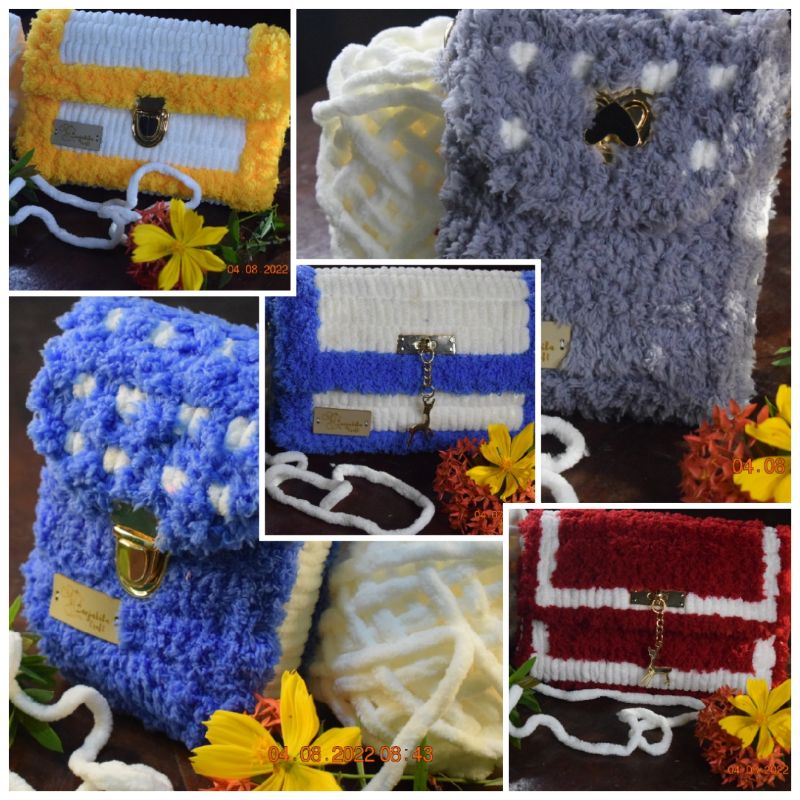 TAS CANVAS PLASTIK  | TAS SELEMPANG WANITA | PHONE BAG