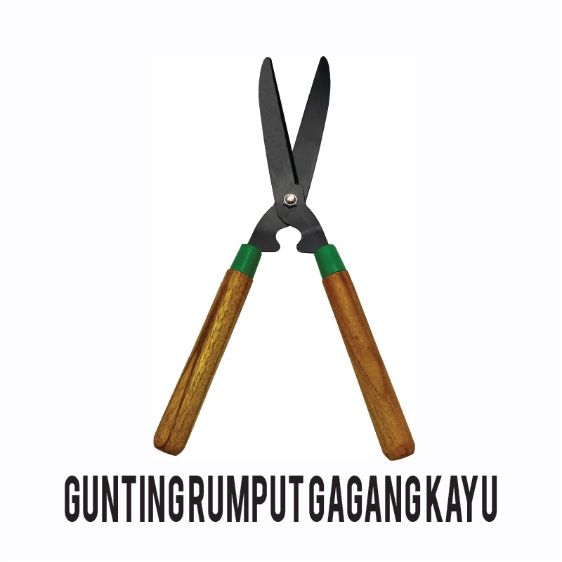 Gunting Rumput / Gunting Taman / Gunting Rumput Gagang Kayu Berkualitas