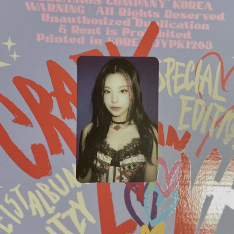 photocard itzy yeji album crazy in love special edition se cil pb photobook jewel case ryujin lia yu