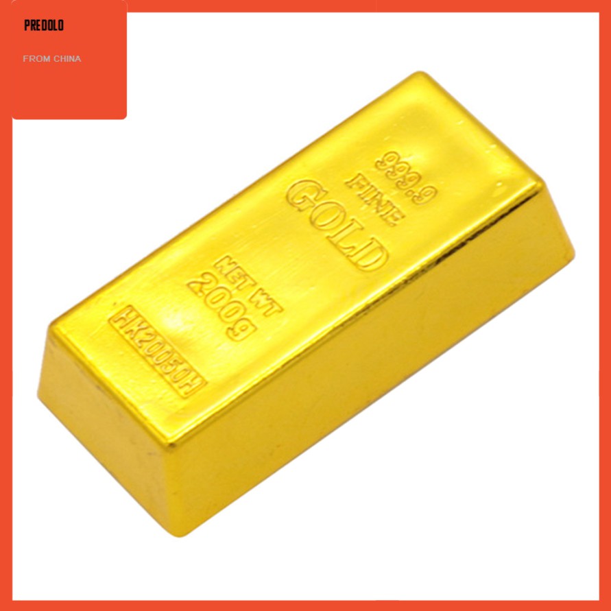 999.9 Gold Bar Bullion Properti Sulap Bahan Plastik Untuk Dekorasi Meja