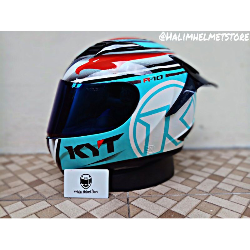 KYT R10 Aquamarine (Paket Ganteng)