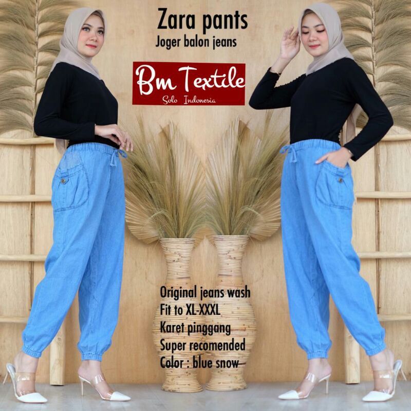 ZARA PANTS/CELANA JOGGER DENIM/CELANA JEANS PANJANG WANITA