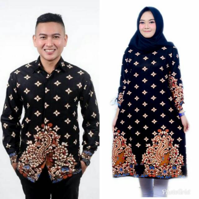 COUPLE TUNIK BATIK JOGJA///couple batik tunik //kemeja batik pria lengan panjang//tunik batik wanita