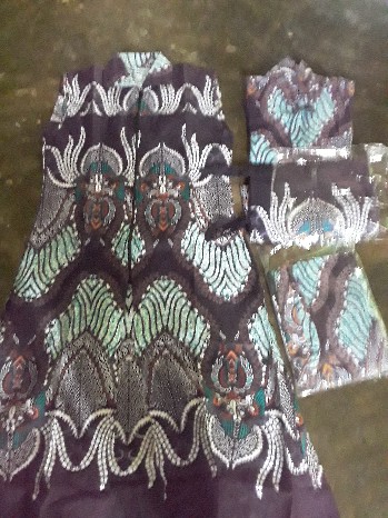 Batik Couple Keluarga Sania Ruffle Ori Ndoro Jowi Dnt Madu Ijo