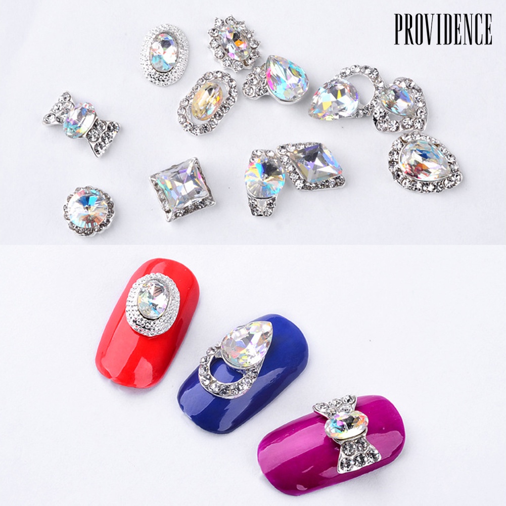 Providence 1 Box Women Multicolor DIY Nail Art Tip 3D Decor Glitter Rhinestone Beauty Tool