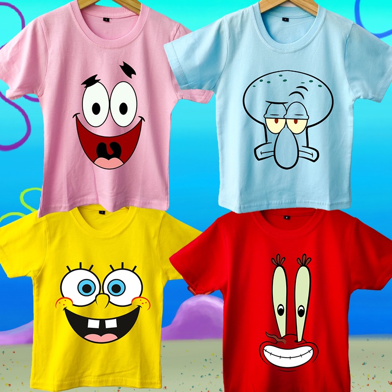 KAOS ANAK LAKI LAKI &amp; PEREMPUAN SPONGEBOB SERIES